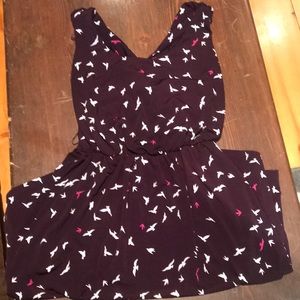 Maroon Bird Dress